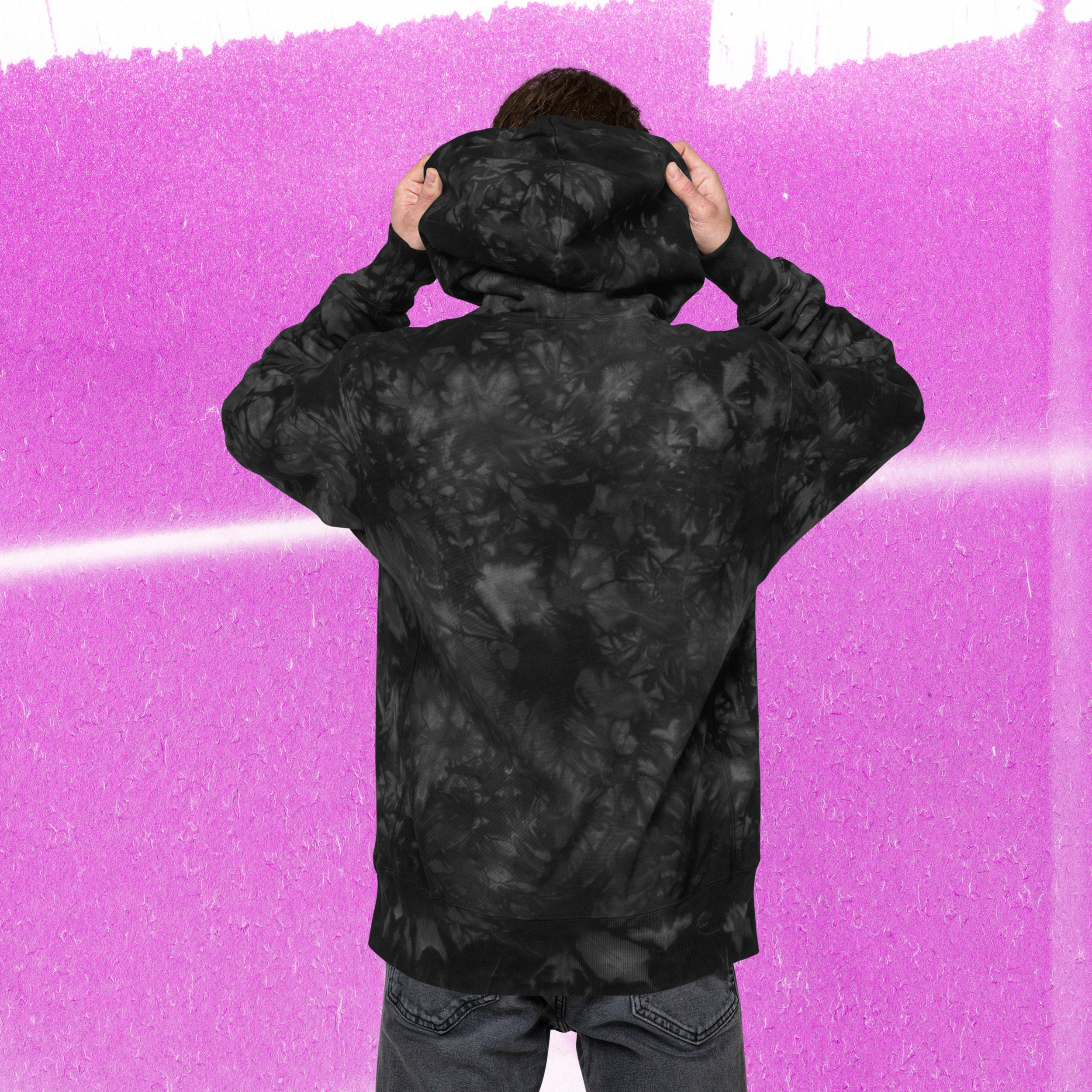 TIE-DYE HOODIE BLACK